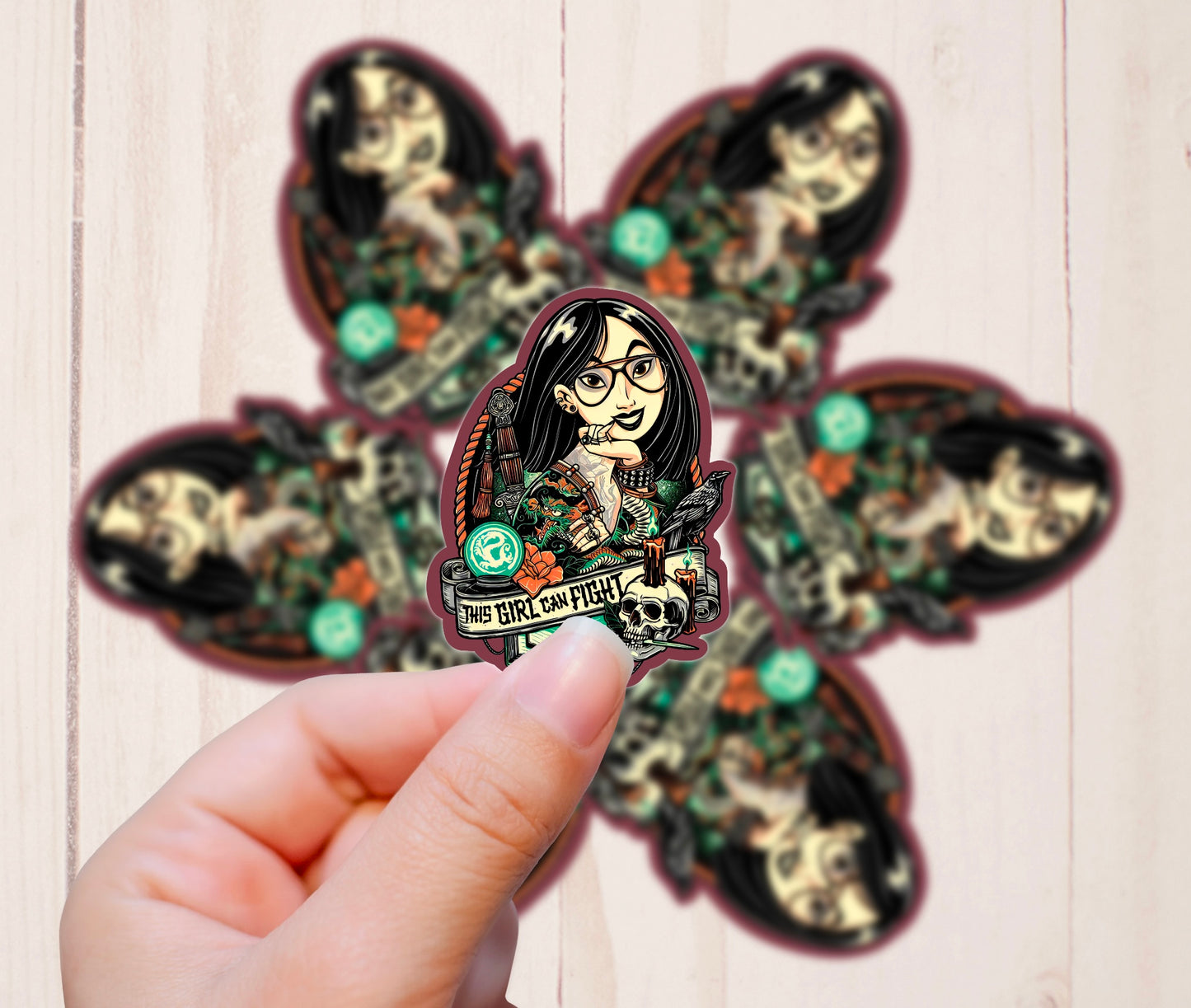 Goth Punk Princess, Mulan, Vinyl Sticker