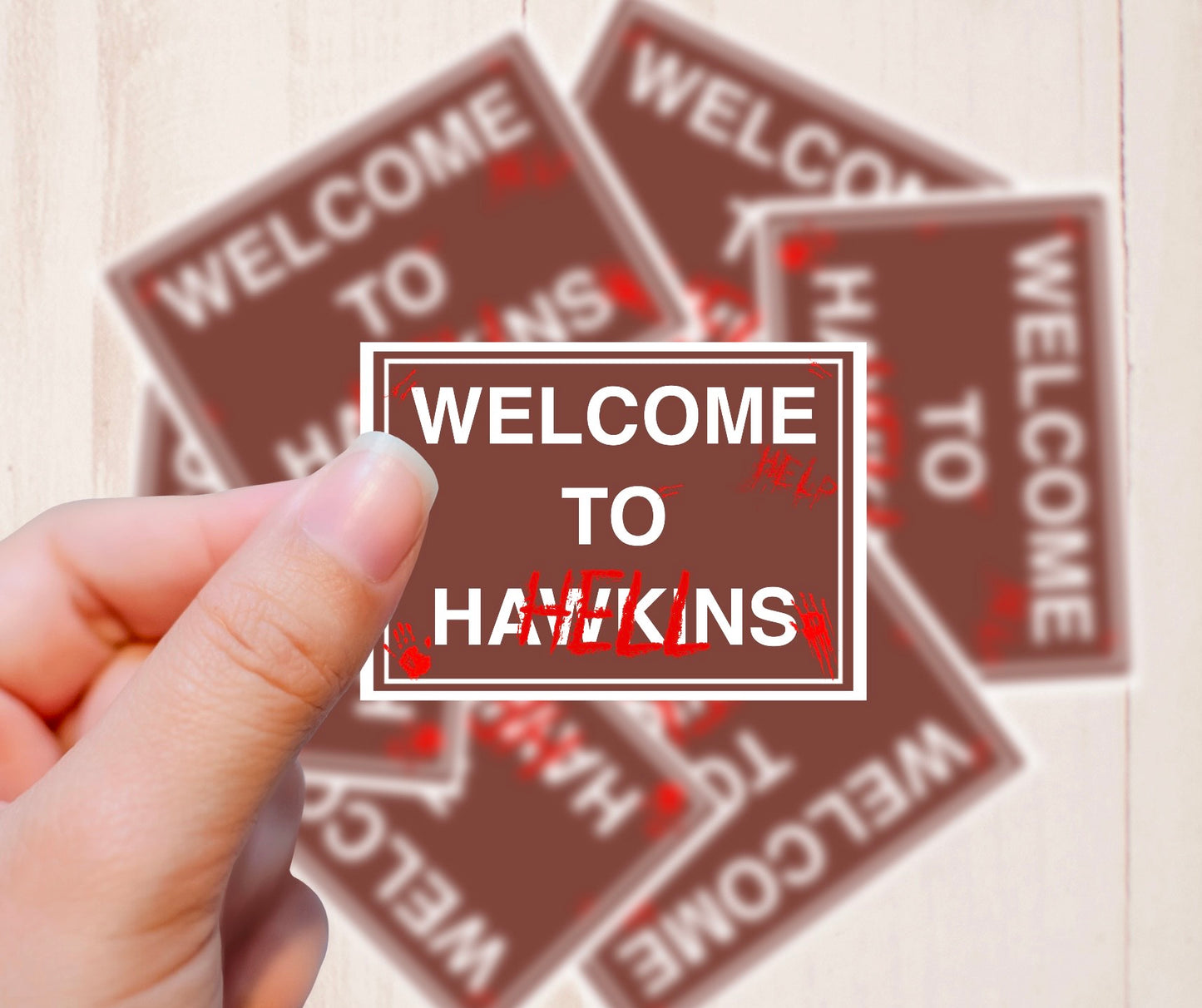 Welcome To Hawkins (Stranger Things Inspired), Vinyl Sticker