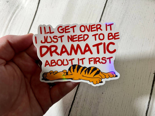 Dramatic, Vinyl Sticker, Garfield