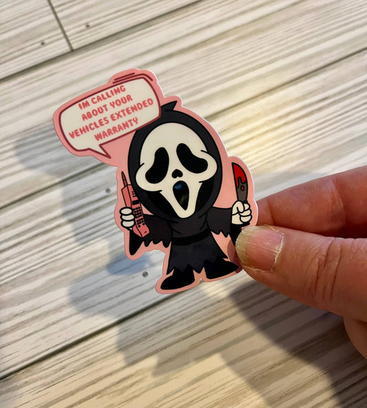 Ghostface, Horror, Vinyl Sticker, Scream