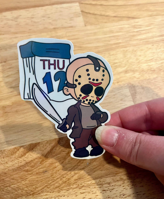 Jason, Horror, Vinyl Sticker, Friday the 13th