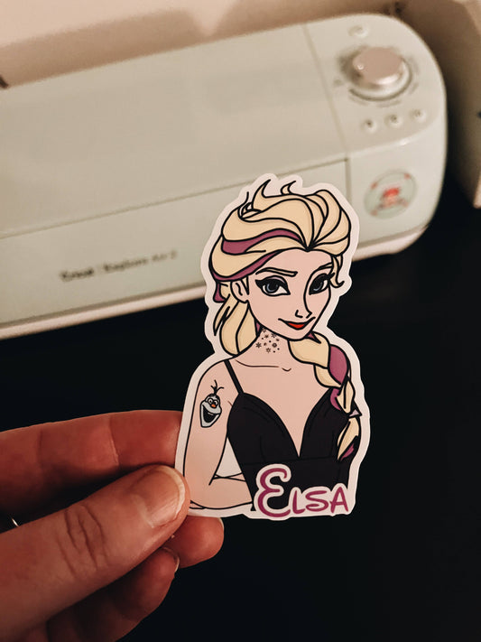 Elsa, Vinyl Sticker, Disney Princess