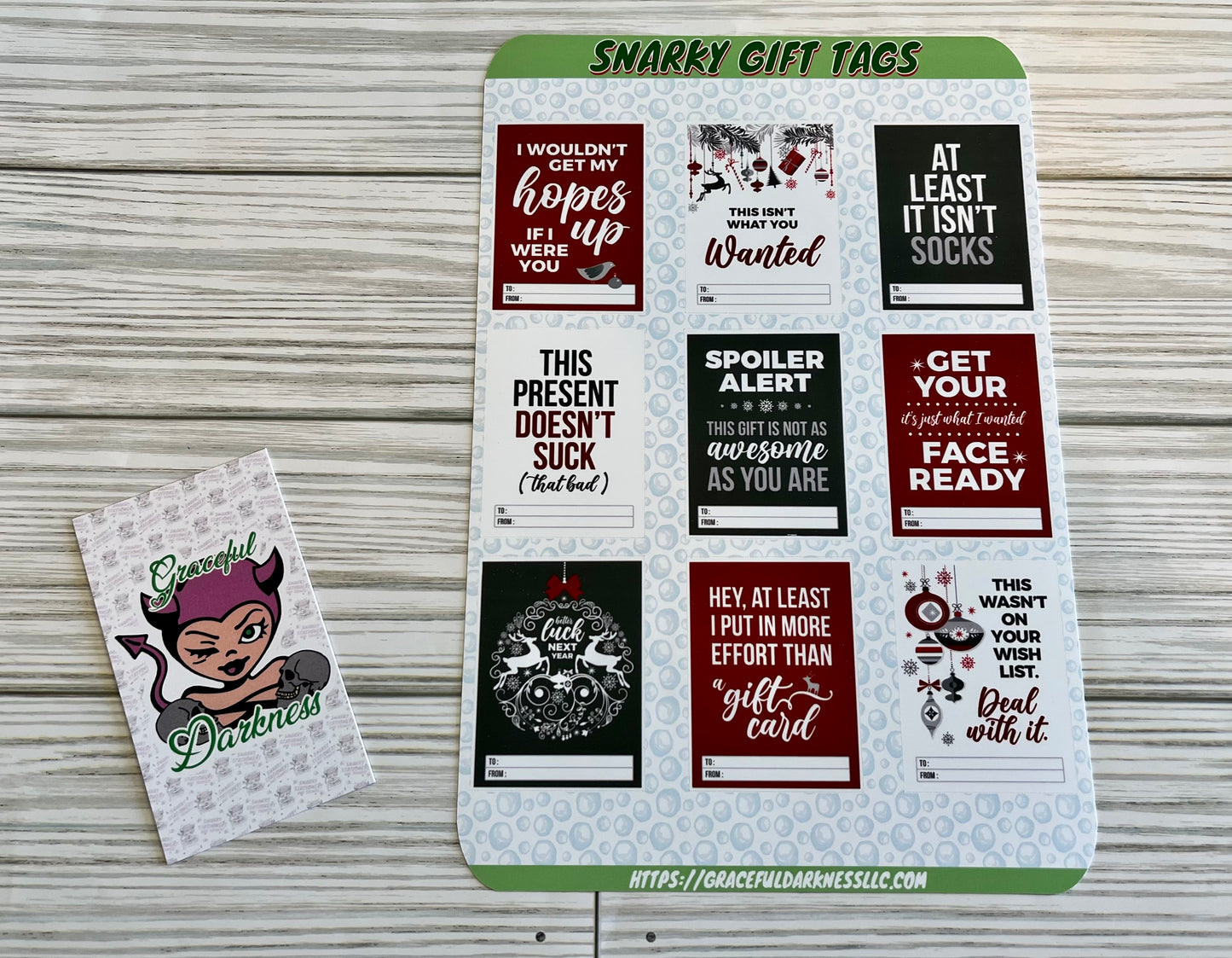 Snarky, Funny Gift Tags Sticker Sheet