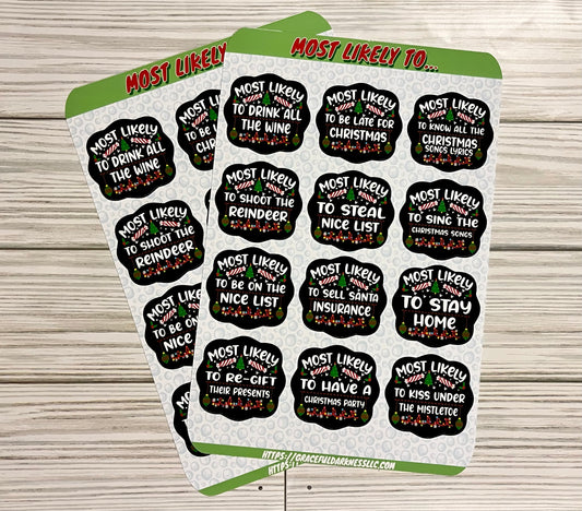 Holiday Most Likely To...Sticker Sheets