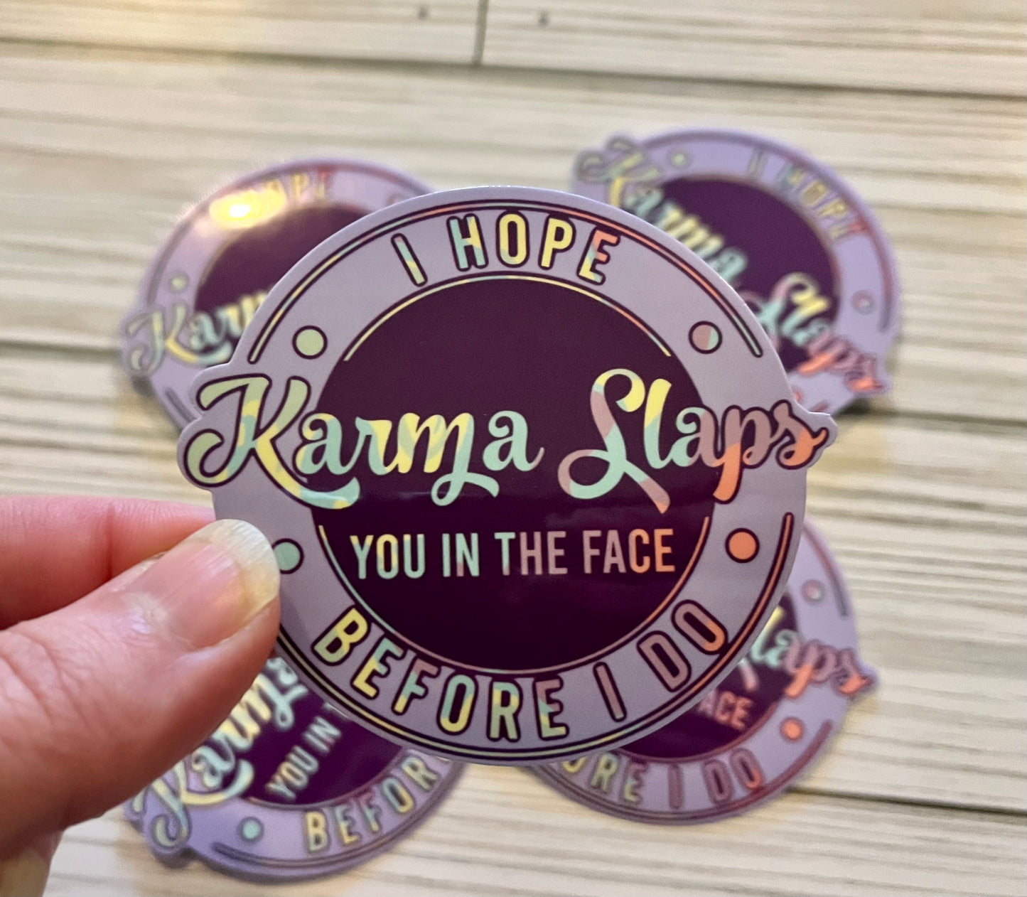 Karma, Vinyl Sticker