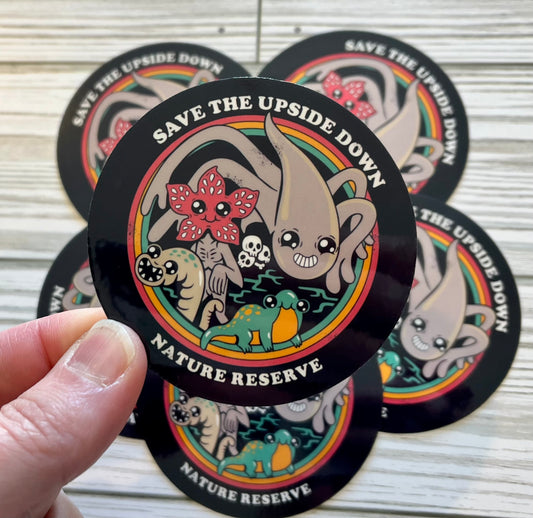 Upside Down Nature Reserve, Vinyl Sticker