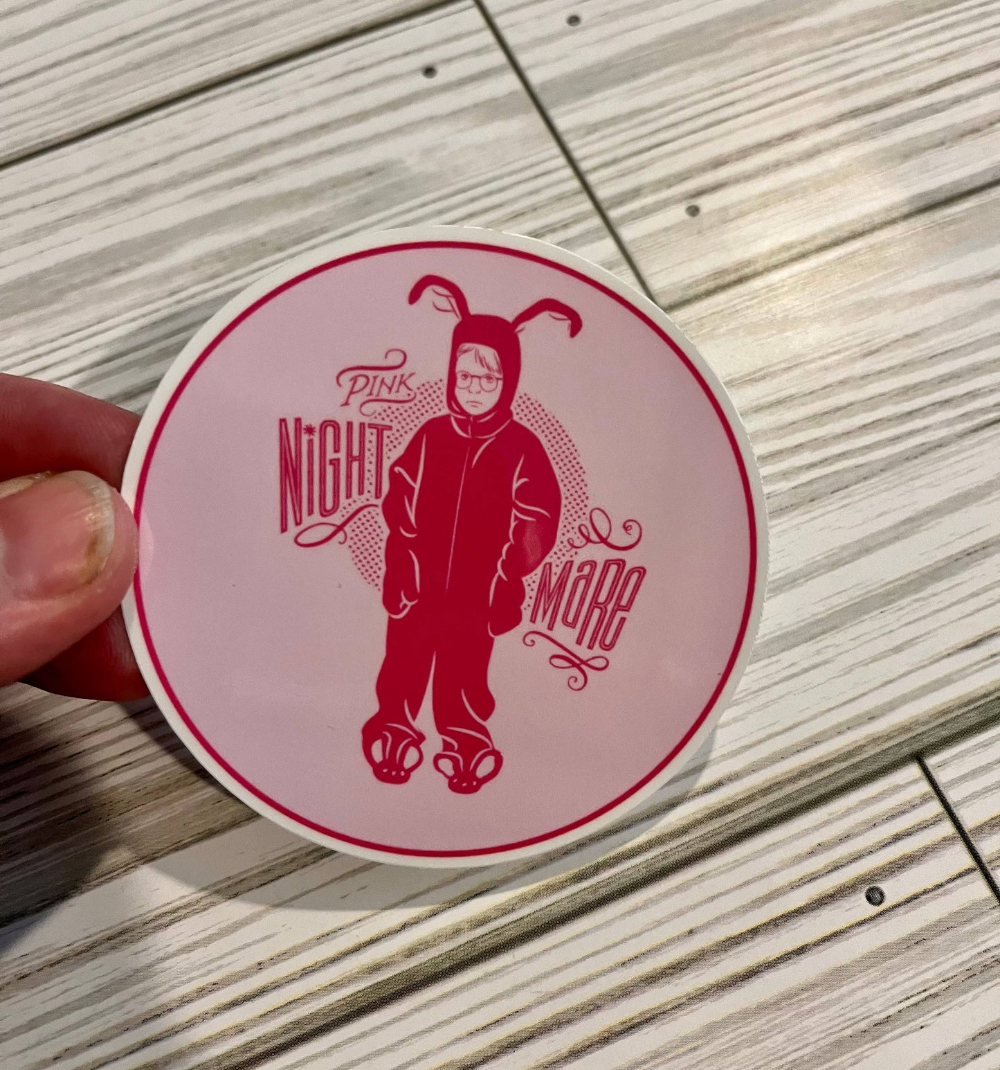 Pink Nightmare, A Christmas Story, Vinyl Sticker