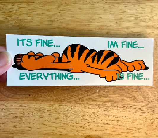 Garfield, I'm Fine, Everything is Fine, Vinyl Sticker