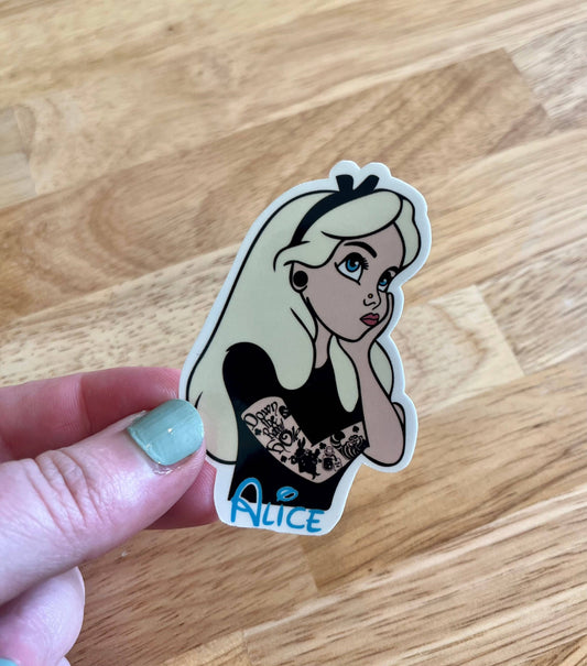 Alice, Disney, Vinyl Sticker, Alice in Wonderland