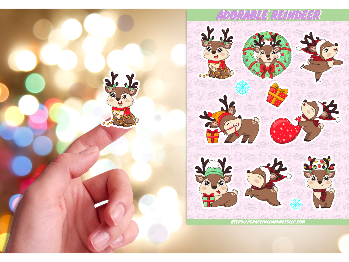 Adorable Reindeer Sticker Sheets